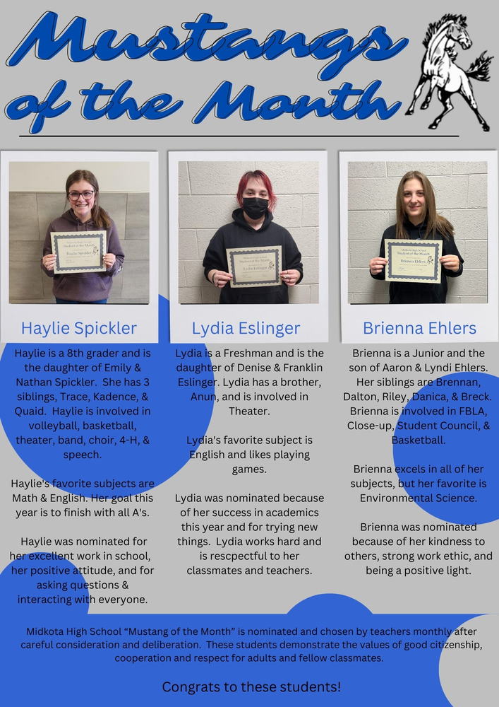 March Mustangs of the Month