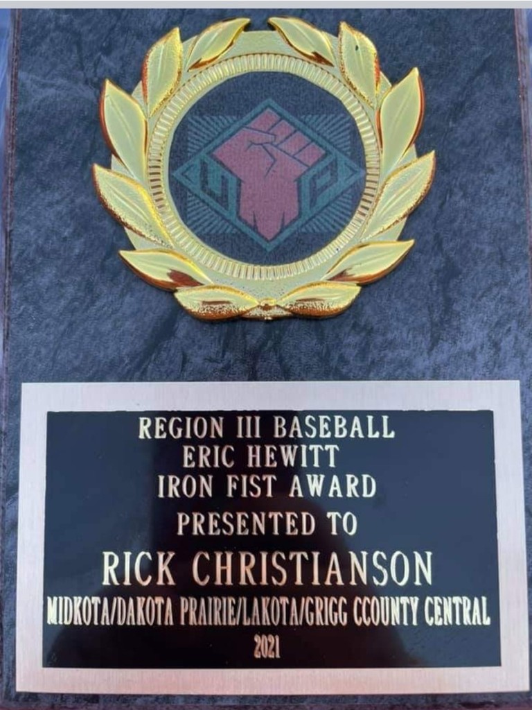 Eric Hewitt Iron Fist Award presented to Mr. C