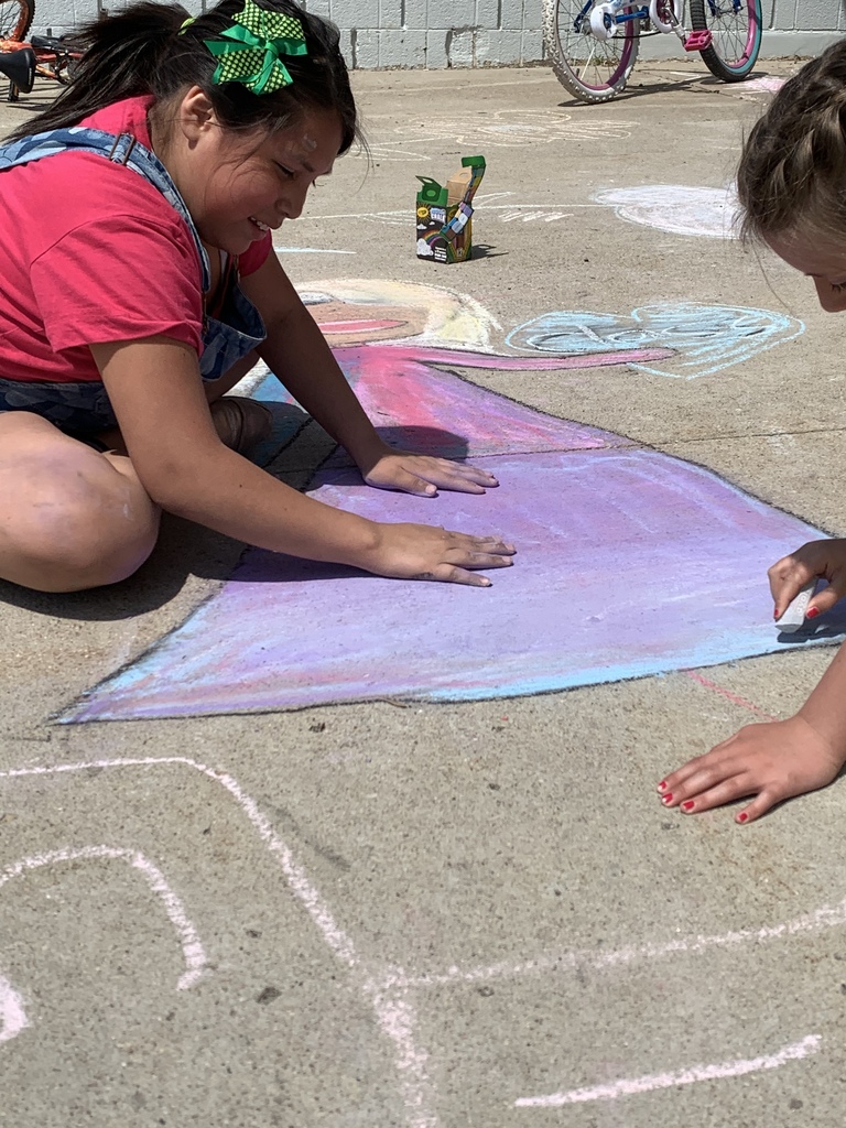 Time for a break! Chalk drawings.