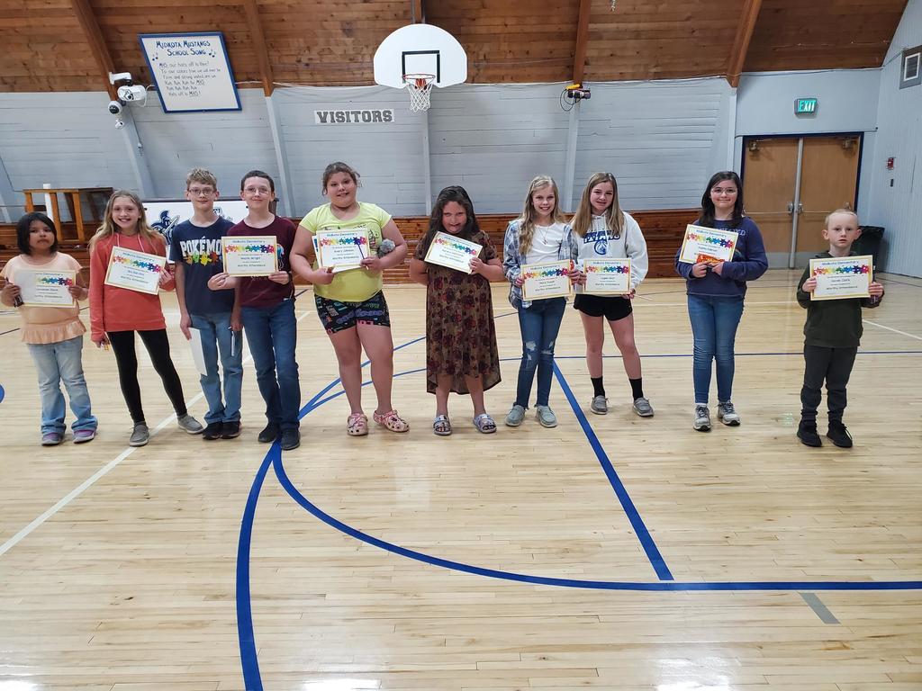 Worthy Attendance Award recipients