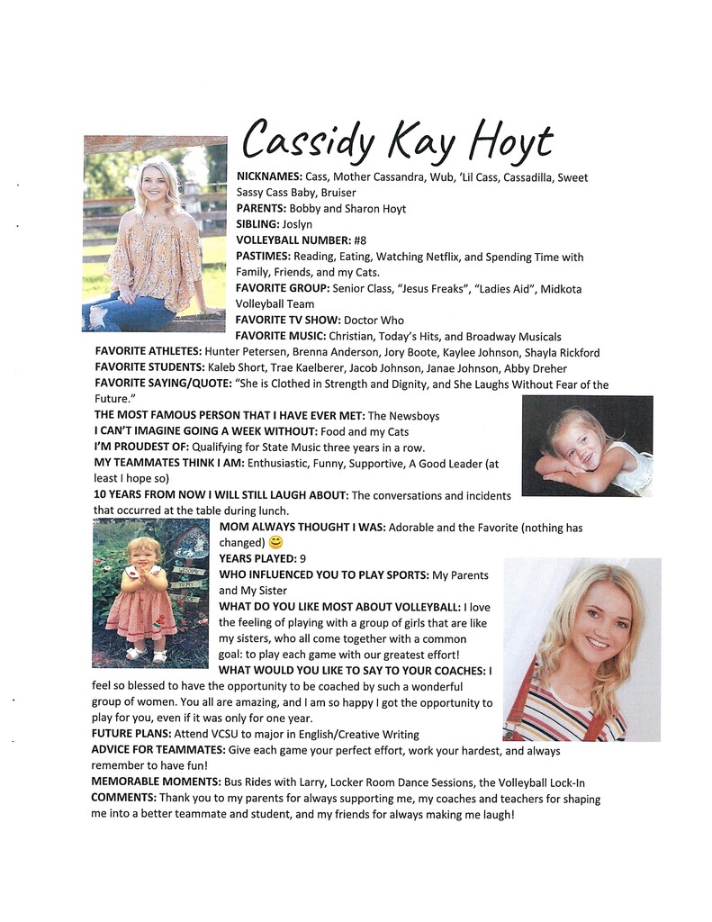 Cassidy Senior Profile
