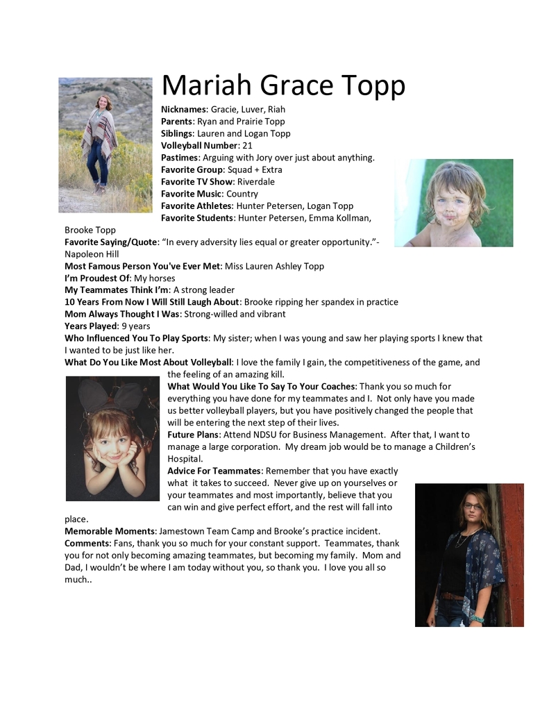 Mariah Senior Profile